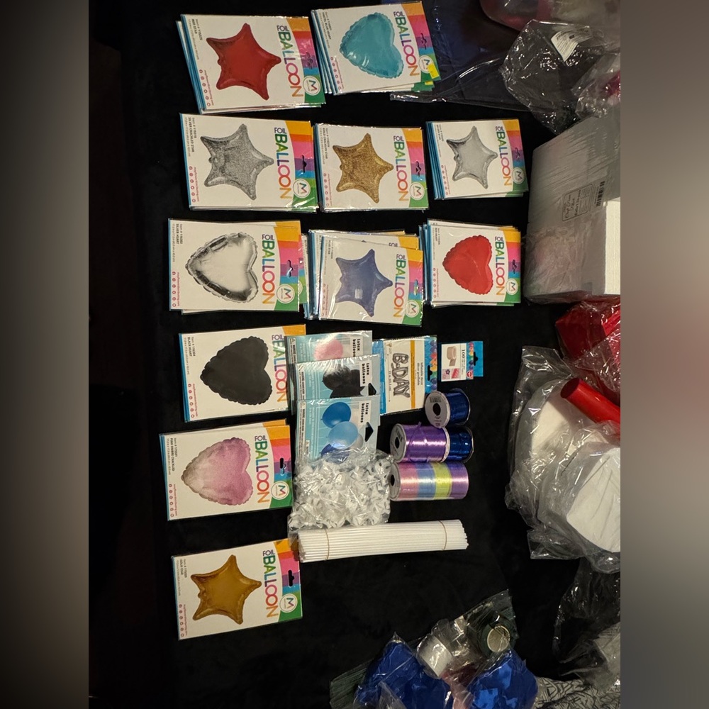 Colorful Star and Heart Balloons Set